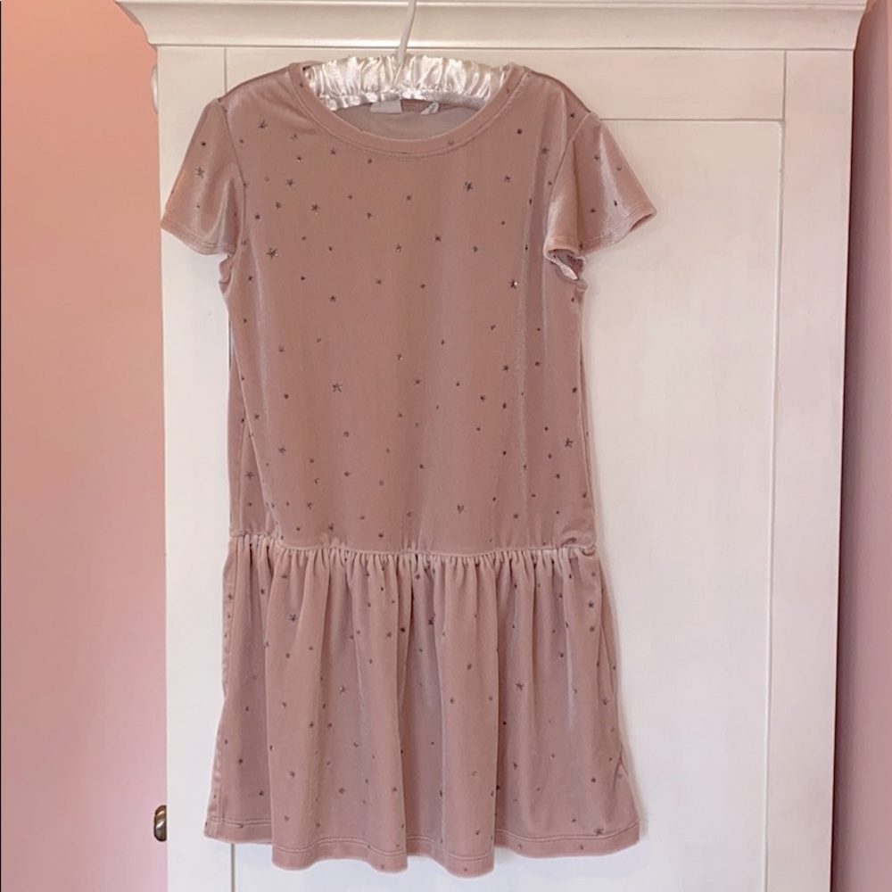 Gap Kids Soft Velour Dropped Waist Dress